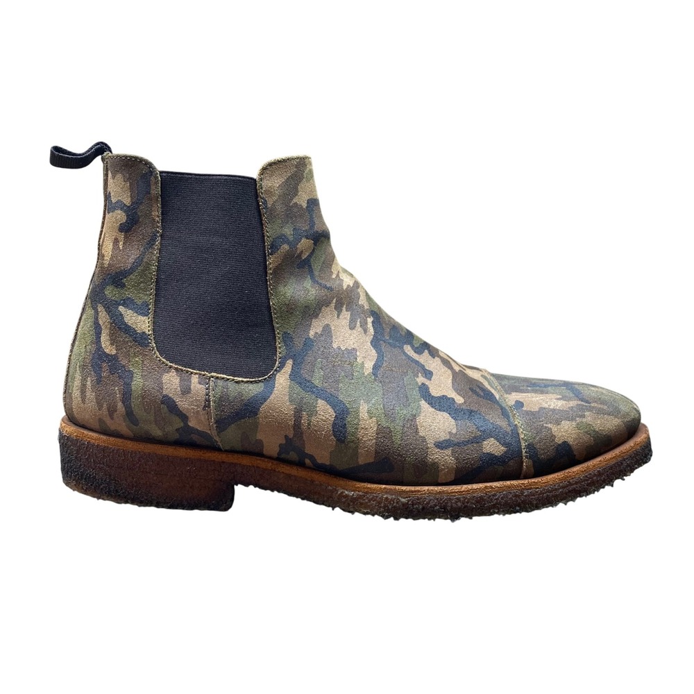Taft Chelsea Boot Camo Men 10 Green Spain Crepe Sole Suede Military Streetwear